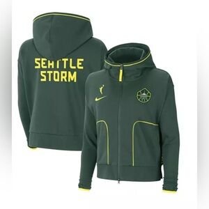 Nike Dri-Fit Seattle Storm WNBA Full Zip Hoodie Jacket Cropped Women’s Medium